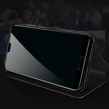 Pre Samsung A21S Prípade Luxusné Flip Stojan Zrkadla Telefón puzdro Pre Samsung Galaxy A21S Prípade 6.5 palcový A 21S A21 S Kožené Fundas