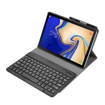 Pre Samsung Galaxy Tab 10,5 T590 T595 Vymeniteľné Bluetooth ruskej/hebrejčina/španielsky Klávesnica + Ultra Tenké PU Kožené puzdro