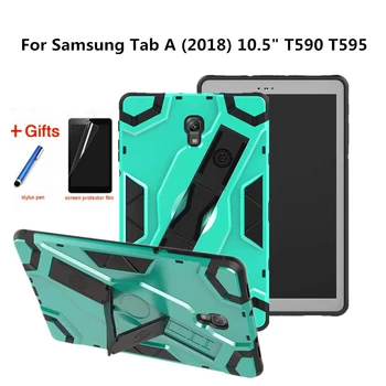 Pre Samsung Galaxy Tab A A2 10.5 2018 SM-590 T595 T597 Funda Tablet Späť ťažké Brnenie Kryt TPU+PC Ťažkých Prípade+Film+dotykové Pero
