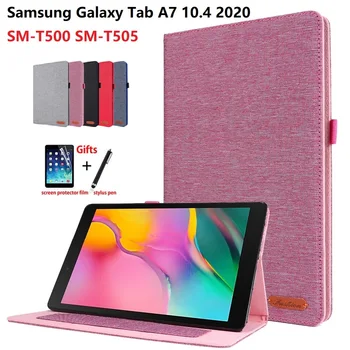 Pre Samsung Galaxy Tab A7 2020 SM-T500 T500 Prípade ľahký Pevný PC Zadný Kryt Auto Spánku prebudiť Stojan Shell+ Soft Film+ Pero