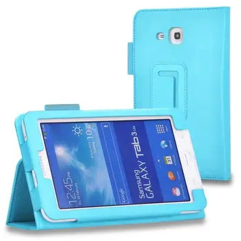 Pre Samsung Galaxy Tab3 7.0 Lite T110 T111 T113 T116 7 palcový Tablet PU Kožené Skladacie Folio Prípade Stojan, Kryt SM-T113NU Prípadoch