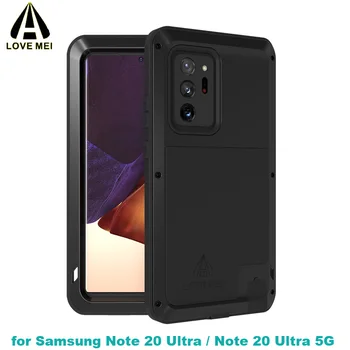 Pre Samsung Poznámku 20 Ultra Láska Mei Shockproof Kovové Hliníkové puzdro Pre Galaxy Note 20 Ultra 5G Tri Korektúry Lovemei prípade