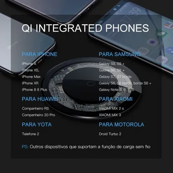 Pre Samsung S9 S8 15W Transparentné Bezdrôtová Nabíjačka Pre iPhone 11 Pro X Mobilný Telefón Qi Plnenie Panela Rýchle Nabitie Bezdrôtová Nabíjačka