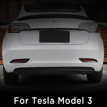 Pre Tesla Model 3 2018 2019 Uhlíkových Vlákien Zadné hmlové Svetlo Výbava kryt Vonkajšie Úpravy prerobit Príslušenstvo ABS Chróm Styling