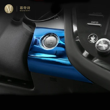 Pre Toyota Camry 2018 2019 2020 One-kliknite na tlačidlo štart a dekoratívny panel interiéru Vozidla Prerobit Zapaľovanie prepnúť tlačidlo Sequin Rám