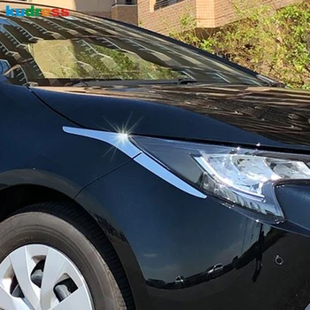 Pre Toyota Corolla 2019 2020 Hatchback Strieborné Predné Vedúci svetlo Lampy Obočie Kryt Sklon Svetlometov Viečka Auto Príslušenstvo 4pcs