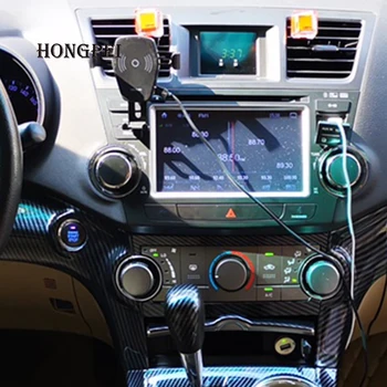 Pre Toyota Highlander na roky 2009-2013 LHD Interiér, prístrojová doska Strednom Paneli Centrum Kontroly Rukavice obal Nálepky, Trim