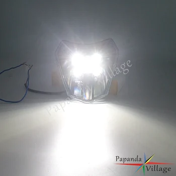 Pre V XCF SX F SMR Enduro Supermoto Dirt Bike Off Road LED Reflektor LED Predné Svetlo HI/LO Lúč Hmlové Svietidlo 500exc 125 250 450