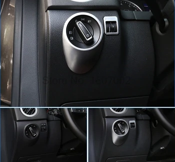 Pre Volkswagen VW Tiguan 2012-Matný Chróm Interiéru Centrum Konzol Svetlometu Prepnúť Tlačidlo Výbava Kryt Príslušenstvo