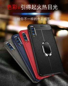 Pre Xiao Mi 9 Prípade Luxusné Kožené textúra So Stojanom Krúžok Magnet Silikónové Chrániť zadný kryt puzdro pre xiao mi 9 Se mi9 9se