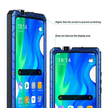 Pre Xiao Redmi K30 Pro Telefón Prípade Pevného Hliníka, Ťažkých Kovov ochranný Kryt pre Mi POCO F2 Pro s Tvrdeného Skla