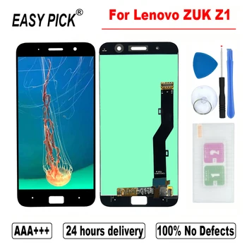 Pre ZUK Z1 TD-LTE Dual SIM Z1221 LCD Displej Dotykový Displej Digitalizátorom. Montáž Náhrada Za spoločnosť Lenovo ZUK Z1 LCD Displej