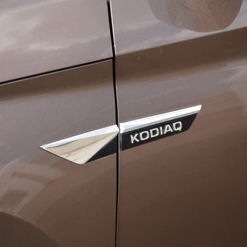 Pre Škoda Kodiaq 2016-2020 Pôvodné Chrome Bočné Krídlo Blatník Dvere, Znak, Odznak Nálepky Výbava Auta Styling