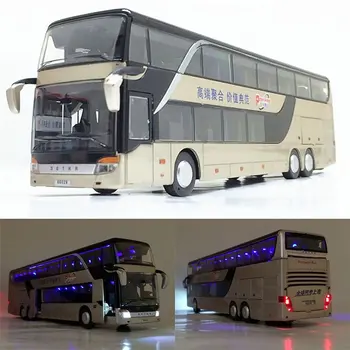 Predaj Vysoko kvalitných 1:32 zliatiny vytiahnuť späť bus model,vysoká imitácia Dvojité prehliadka autobusom,flash hračka vozidiel, doprava zdarma