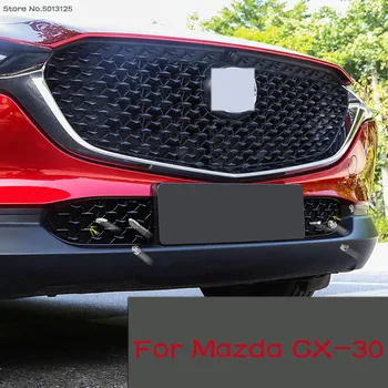 Predné Dolné Nárazníka Grilovacia Mriežka Tvarovanie Krytu Pre Mazda CX30 CX-30 2020-2021 Auto na Prednej Spodnej Polovici Čistý Dekorácie Čierna