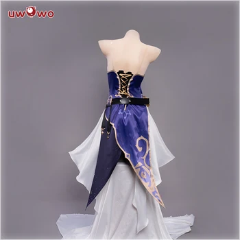 Predpredaj UWOWO Hra Genshin Vplyv Lisa Čarodejnice Purple Rose Cosplay Kostým Knihovnícke Sexy Šaty