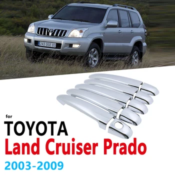 Prehliadač Chrome spracovávať Kryt Výbava Nastaviť pre Toyota Pôdy Cruiser Prado J120 120 2003~2009 LC120 Príslušenstvo Nálepky Auto Styling 2004 2005