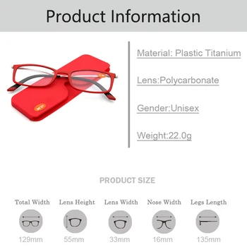 Prenosná Ultra Tenká Okuliare na Čítanie s Telefónom Stojí Okuliare Prípade Mini Peňaženka Presbyopia Okuliare Full Frame +1.5 +2.0 +2.5