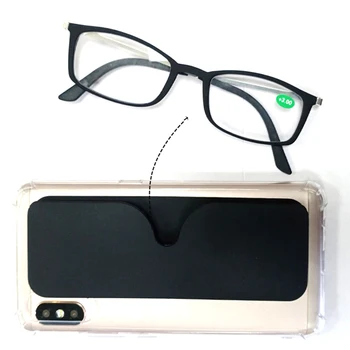 Prenosná Ultra Tenká Okuliare na Čítanie s Telefónom Stojí Okuliare Prípade Mini Peňaženka Presbyopia Okuliare Full Frame +1.5 +2.0 +2.5