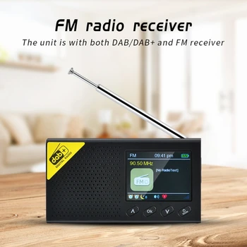 Prenosné Bluetooth Digitálne Rádio DAB/DAB+ a FM Prijímač Nabíjateľná Rádio 270B