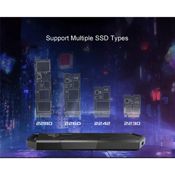 Prenosné Externé SSD Šachty Typ-C, USB 3.2 pre ASUS ROG STRIX ARION M. 2 NVMe SSD Pevný Disk