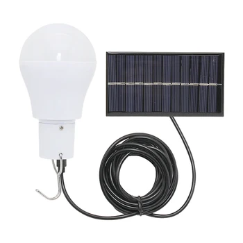 Prenosné LED Solárna Lampa Energeticky Úsporné Biele Svetlo, 5V Solárny Panel Poháňané Závesné Žiarovka Pre Vonkajšie Záhradné Camping Stan Rybolov