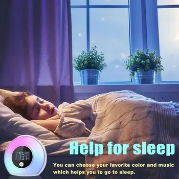 Prenosné Super Bluetooth Hudobný Reproduktor,Funkcia Multi,Farebné Nočné Lampy,Nočné Svetlo,Digitálne Hodiny,Sleep Svetlo,Vysoká Stereo