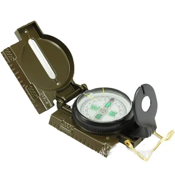 Prenosné Vojenská Zelená Skladacie Objektív Kompas Vojenské Multifunkčné Vonkajšie Kompas Morských Kompas Auto Multifunkčný Kompas