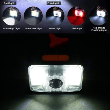 Prenosné XPE+COB LED Reflektor Svetlomet USB Nabíjateľné Camping Vedúci Svetlo LED Rybárske Svetlomety Baterka Pochodeň Vedúci svetlo