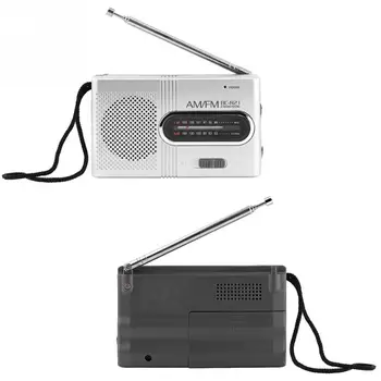 Prenosný Mini AM, FM Rádio, Stereo Reproduktory, Teleskopická Anténa Rádio Vrecko Svete Prijímač Reproduktor Prehrávač Hudby Univerzálny rádio