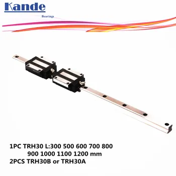 Presnosť železničnej 1PC TRH30 Lineárne príručka + 2KS TRH30B Blok alebo TRH30A Príruby Blok L 300-1200 mm pre CNC