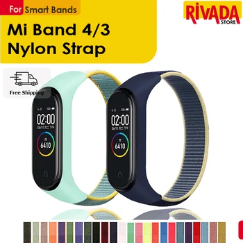 Priedušný Nylon Popruh pre Xiao Mi Band 4 Náramok Športové Slučky Watchband pre Mi Band4/3
