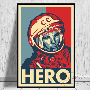 Priestor Heroes Jurij Gagarin, Plagáty A Potlačou Obrazov Na Stenu Pre Obývacia Izba Vintage Plátno Maliarske Dekoračné Domova Quadro