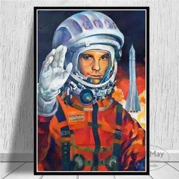 Priestor Heroes Jurij Gagarin, Plagáty A Potlačou Obrazov Na Stenu Pre Obývacia Izba Vintage Plátno Maliarske Dekoračné Domova Quadro