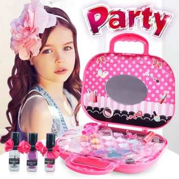 Princezná sa tváriť, že Hrať Ružová make-up Krásy Bezpečnostné príslušenstvo Hračky Bezpečné, netoxické Kozmetika Hrať Dom Hračky Hrať Dom Detí Darček Hračky
