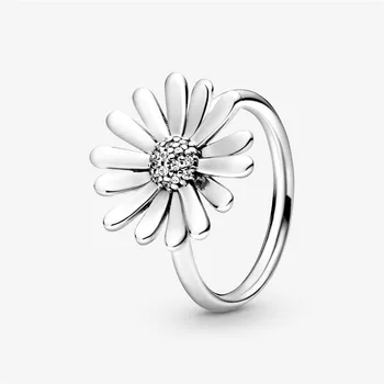 Pripraviť Daisy Kvet Vyhlásenie Krúžok Šperky 925 Sterling Silver Krúžky pre Ženy Móda Nové 2020 Jar Zásnubný Prsteň Šperk
