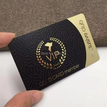 Prispôsobený leštené zlato matt black prázdne kovové karty kovové značky členskej karty