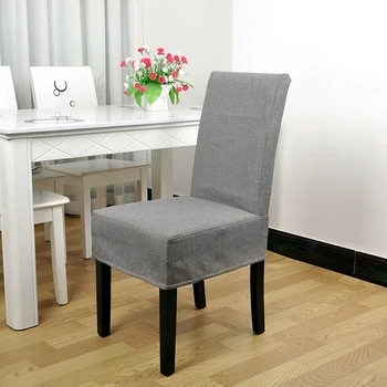 Prispôsobiť Jednoduché, Moderné Stoličky Kryt Hotel Office Reštaurácia Jedálenské Stoličky Kryt Zahusťovanie Imitácia Ľanu Bielizeň Textílie