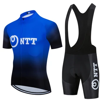 Pro Team NTT Krok Cyklistika Dres 20D Bib Nastaviť Cyklistické Oblečenie pre Mužov Krátke Maillot Culotte 2020 Nový Gél Priedušné Podložky Mužov
