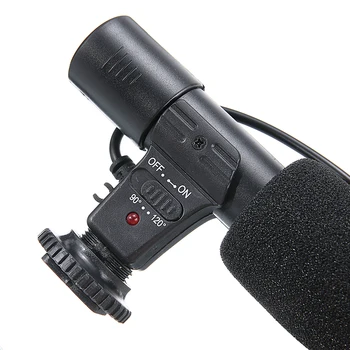 Profesionálne 3,5 mm Externý Audio Stereo Kábel Mikrofónu Black Rozhovor Záznamník Mic Pre Canon, Nikon, Sony DSLR Fotoaparát