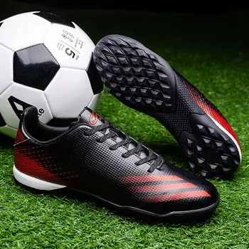 Profesionálne non-slip futbal topánky s dlhými nechtami, vonkajšie krátke nechty, high-top futbal topánky, rašelina futsal pár topánky