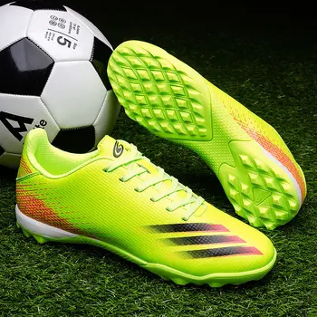 Profesionálne non-slip futbal topánky s dlhými nechtami, vonkajšie krátke nechty, high-top futbal topánky, rašelina futsal pár topánky