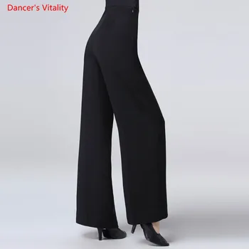 Profesionálne Ženy, Ballroom Dance Nohavice 2018 Nové Dospelých Vysoký Pás Široký-nohu Nohavice Valčík latinskej Square Dance Praxi Kostýmy