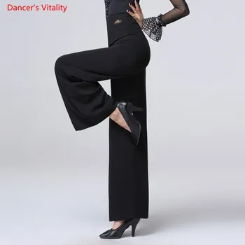 Profesionálne Ženy, Ballroom Dance Nohavice 2018 Nové Dospelých Vysoký Pás Široký-nohu Nohavice Valčík latinskej Square Dance Praxi Kostýmy