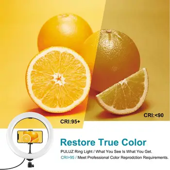 Profesionálny 10-Palcový RGB Selfie Krúžok Ľahký Statív s LED Krúžkom Lampa Photo Studio Ringlight pre Tiktok Youtube Video Svetlá