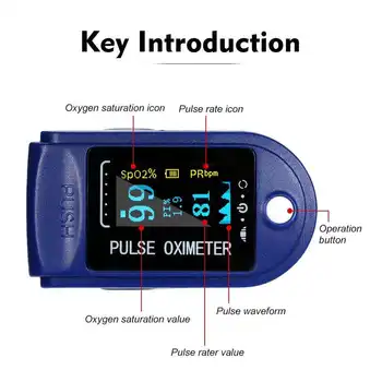 Prsta Pulzný oximeter Kyslíka v Krvi, Sýtosť Meter Prst SPO2 PR Monitor kyslíka detektor Farebný displej