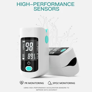 Prsta Pulzný Oximeter Saturácie Kyslíka v Krvi, Monitorovanie SpO2 PR srdcovej frekvencie PR Meter oximetro de dedo Digitálny Infračervený Thermomer