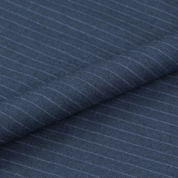 Pruhovaný dizajn modrá čistá vlna fantázie česanej suiting tkanina je veľmi mäkká, stredná hrúbka,WF234