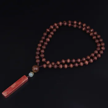 Príroda kamene červená Aventurine Quartz námestie etnických náhrdelník Nepál šperky, vintage náhrdelník červená, handmadevintage šperkov náhrdelník