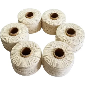 Prírodnej bavlny lano 80m/roll povrazy, Laná, 6pcs/veľa String niť na Zavesenie Prívesku príslušenstvo urob si sám